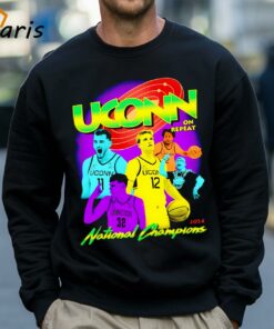 UCONN Huskies Mens Basketball On Repeat 2024 National Champions Shirt 4