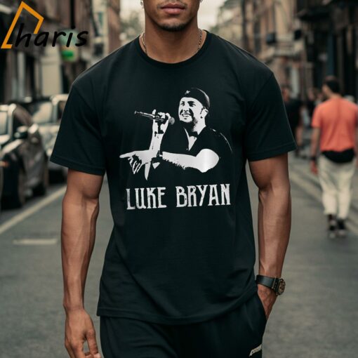 White Portrait Country Music Luke Bryan Shirt