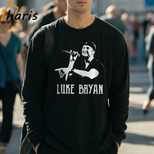 White Portrait Country Music Luke Bryan Shirt