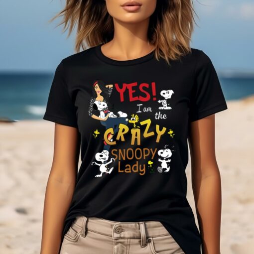 Yes I Am The Crazy Snoopy Lady Tee