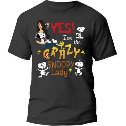 Yes I Am The Crazy Snoopy Lady Tee