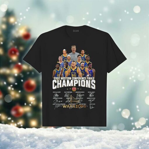 2022 Western Conference Champions Warriors Sign T-shirt