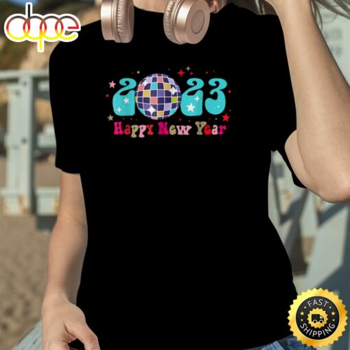 2023 Happy New Year Disco New Years Eve Party Hello 2023 Unisex Basic T-shirt