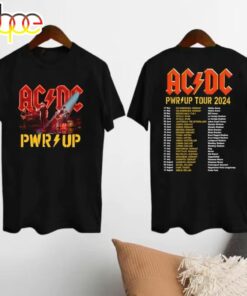 2024 Acdc Pwr Up World Tour Shirt, Rock Band Acdc Graphic Shirts