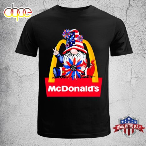 2024 Gnomes McDonald’s 4th Of July Independence Day Unisex T-Shirt