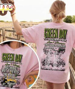 2024 Green Day The Saviors Tour Dates 2 Sides T Shirt