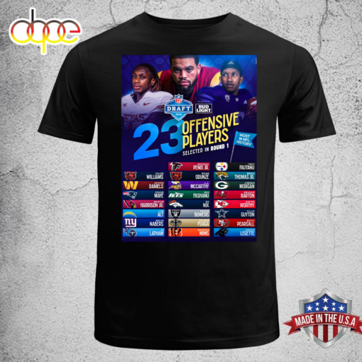 2024 NFL Draft A Record-breaking Night 1 Poster T-shirt