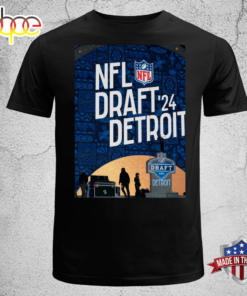 2024 NFL Draft Detroit Black T-shirt Unisex