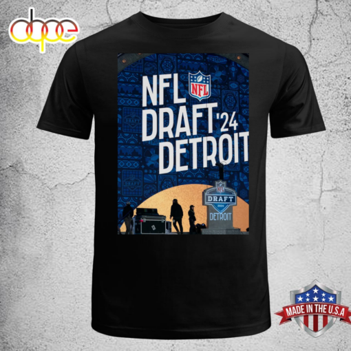 2024 NFL Draft Detroit Black T-shirt Unisex