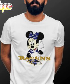 2024 Nfl Championship Game Minnie Mouse Baltimore Ravens Football Logo Shirt