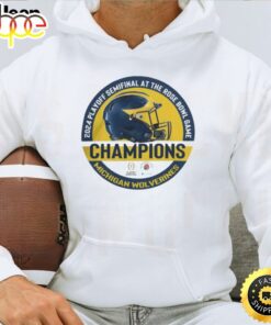 2024 Playoff Semifinal At The Rose Bowl Game Champions Helmet Michigan Wolverines Tshirt