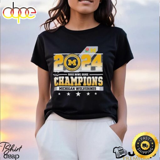 2024 Rose Bowl Game Champions Michigan Wolverines Shirt