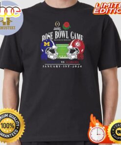 2024 Rose Bowl Game Michigan Wolverines Vs Alabama Crimson Tide Duel Helmets Shirt