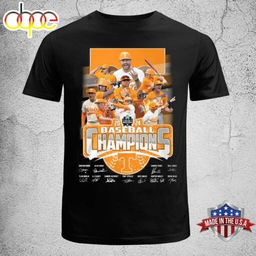 2024 SEC Baseball Champions Tennessee Volunteers Signatures T-shirt