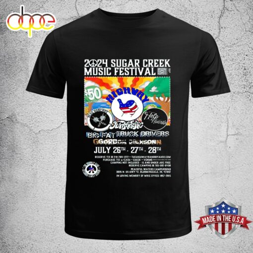 2024 Sugar Creek Music Festival Highway Poster Unisex T-Shirt