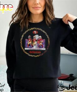 2024 Super Bowl Lviii Champions San Francisco 49ers Bobble Head Golden Lviii Circle Two Sided Merch T Shirt