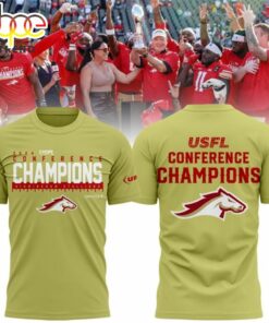 2024 USFL Conference Champions Birmingham Stallions Design 3D T-Shirt