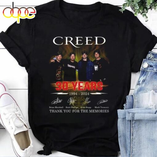 30 Years 1994-2024 Creed Band Signatures Shirt