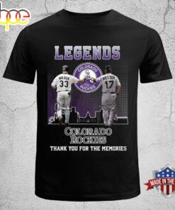 33 Larry Walker 17 Todd Helton Legends Colorado Rockies Thank You For The Memories Shirt