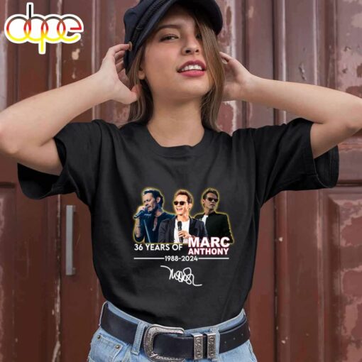 36 Years Of Marc Anthony 1988 2024 Signature T-Shirt