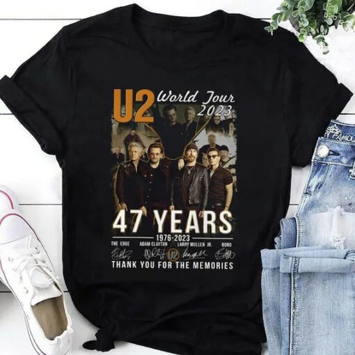 47 Years U2 Band Signature Shirt U2 Band Shirt Achtung Baby