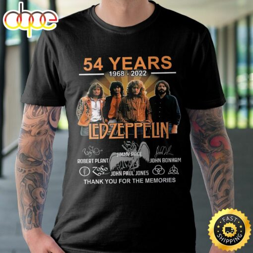 54 Years Led Zeppelin Thank You For The Memories Unisex T-Shirt