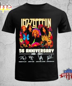 56th Anniversary Of Led Zeppelin 1968-2024 Music Fan Unisex T-Shirt