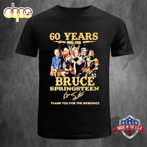 60 Years 1964-2024 Bruce Springsteen Thank You For The Memories Unisex T-Shirt