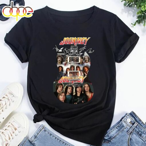 90s Vintage Journey Rock Band Signatures T-Shirt