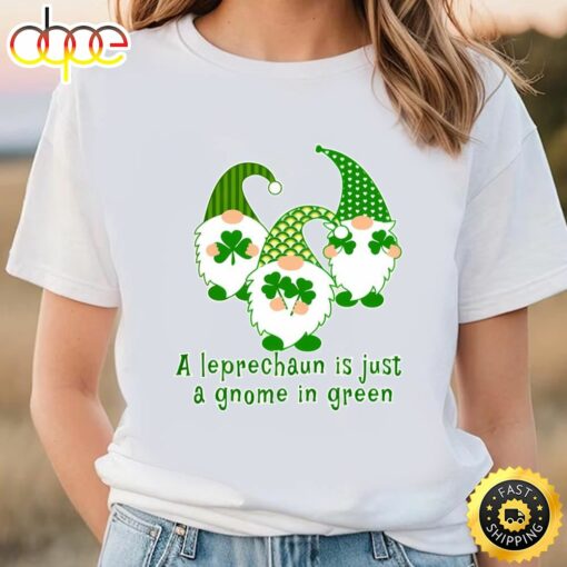 A Leprechaun Is Just A Gnome In Green Cute St Patricks Day T-shirt