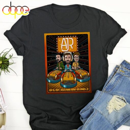 AJR Des Moines April 16 2024 Tour Poster T-shirt