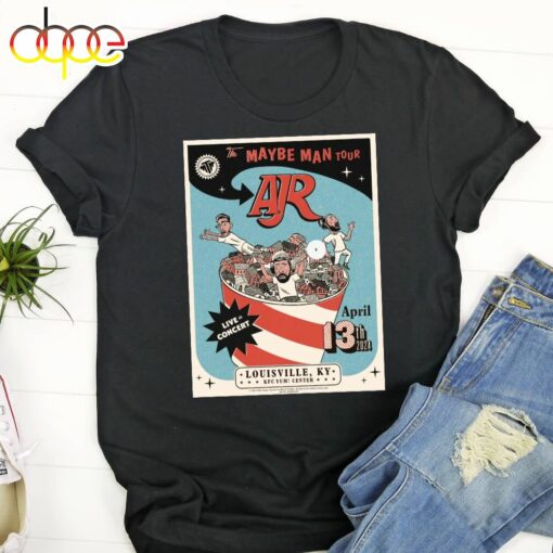 AJR Louisville April 13, 2024 Black T-shirt