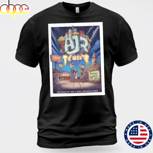 AJR May 1-2024 Pechanga Arena San Diego CA Unisex T-shirt Black