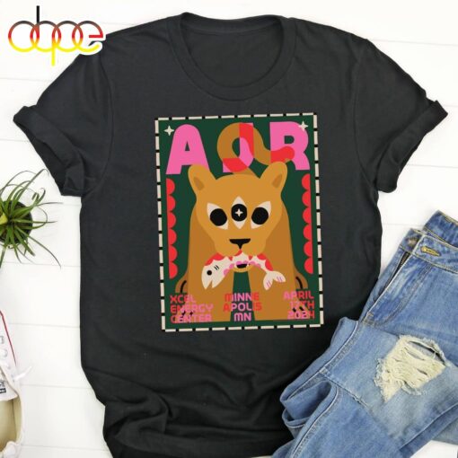 AJR Minneapolis April 17, 2024 Black Tee T-shirt