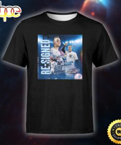 Aaron Judge Player Re-Signed Of The New York Yankees Poster T-Shirt Aaron Judge Player Re-Signed Of The New York Yankees Poster T-Shirt
