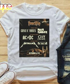 Ac-Dc Tour 2024 Power Trip White Unisex T-Shirt