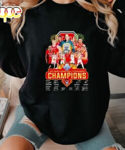 Acc Nc State Wolfpack Men’s Basketball Tournament Champions 2024 Signatures Tee T-shirt