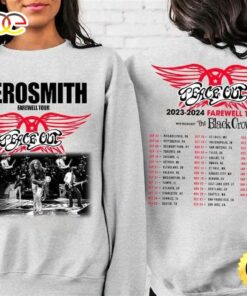 Aerosmith 2023-2024 Shirt, Peace Out Farewell Tour With The Black Crowes Tour Shirt