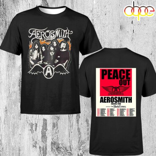 Aerosmith Tour 2024 Peace Out Aerosmith Farewell Unisex T-Shirt