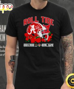 Alabama Crimson Tide Helmet Roll Tide 2024 Rose Bowl Game Shirt