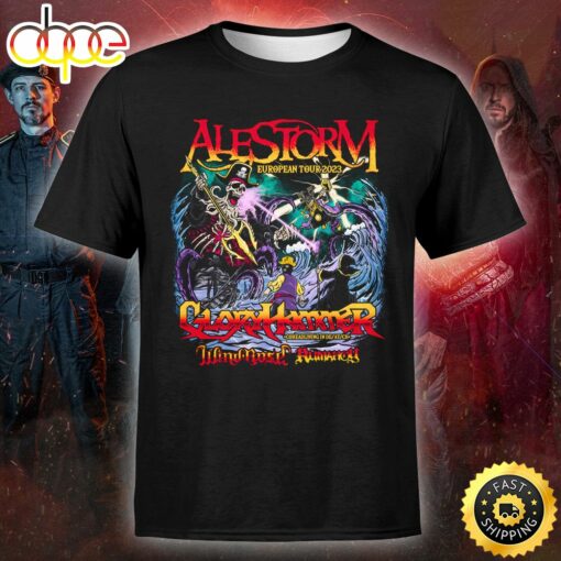 Alestorm Announces 2023 USA Tour Music Tshirt