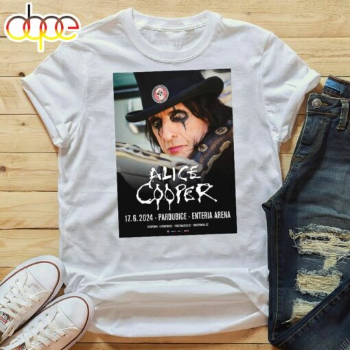 Alice Cooper 2024 Tour 17 July Unisex T-shirt White