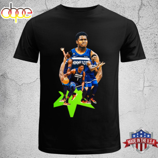 Anthony Edwards Howling Wolves Dunk 2024 Graphic T-Shirt