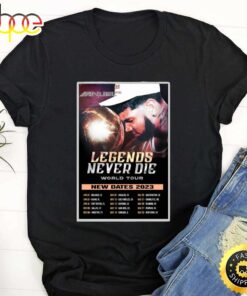 Anuel Aa Legends Never Die Newark Tour 2023 Tour List Black T-Shirt