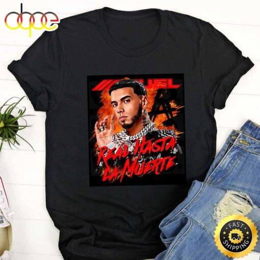 Anuel Aa Real Hasta La Muerte Tour 2023 Black T-Shirt