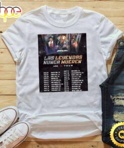 Anuel Las Leyendas Nunca Mueren Usa Tour 2023 Tour List White T-Shirt