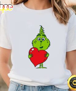 Baby Grinch Holding Heart Valentine Shirt