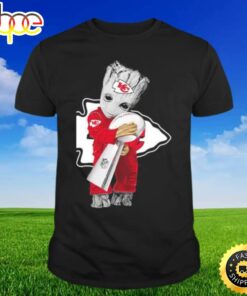 Baby Groot Hug Super Bowl Lvii Cup Kansas City Chiefs 2023 Champions T-shirt