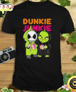 Baby Jack Skellington And Baby Grinch Friend Dunkie Junkie Shirt