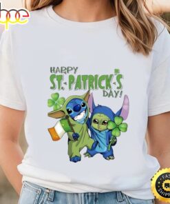 Baby Yoda And Stitch Irish Friends Happy St. Patrick’s Day Shirt